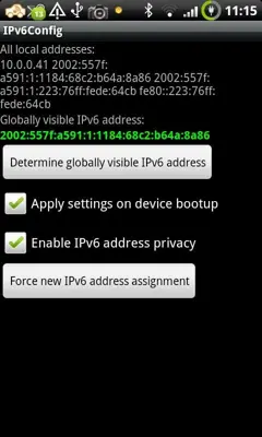 IPv6Config android App screenshot 0