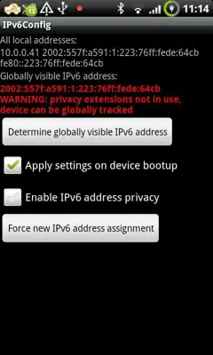 IPv6Config android App screenshot 1